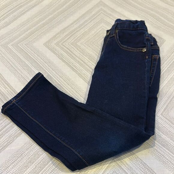 Crewcuts Boys Skinny Adjustable Waist Dark Wash Blue Jeans - Size 6 - Picture 1 of 7